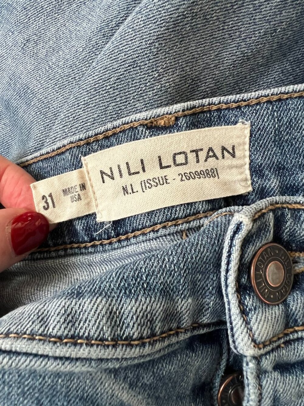 Nili Lotan Florence Distressed High-Rise Flared Jeans - Picture 6 of 11